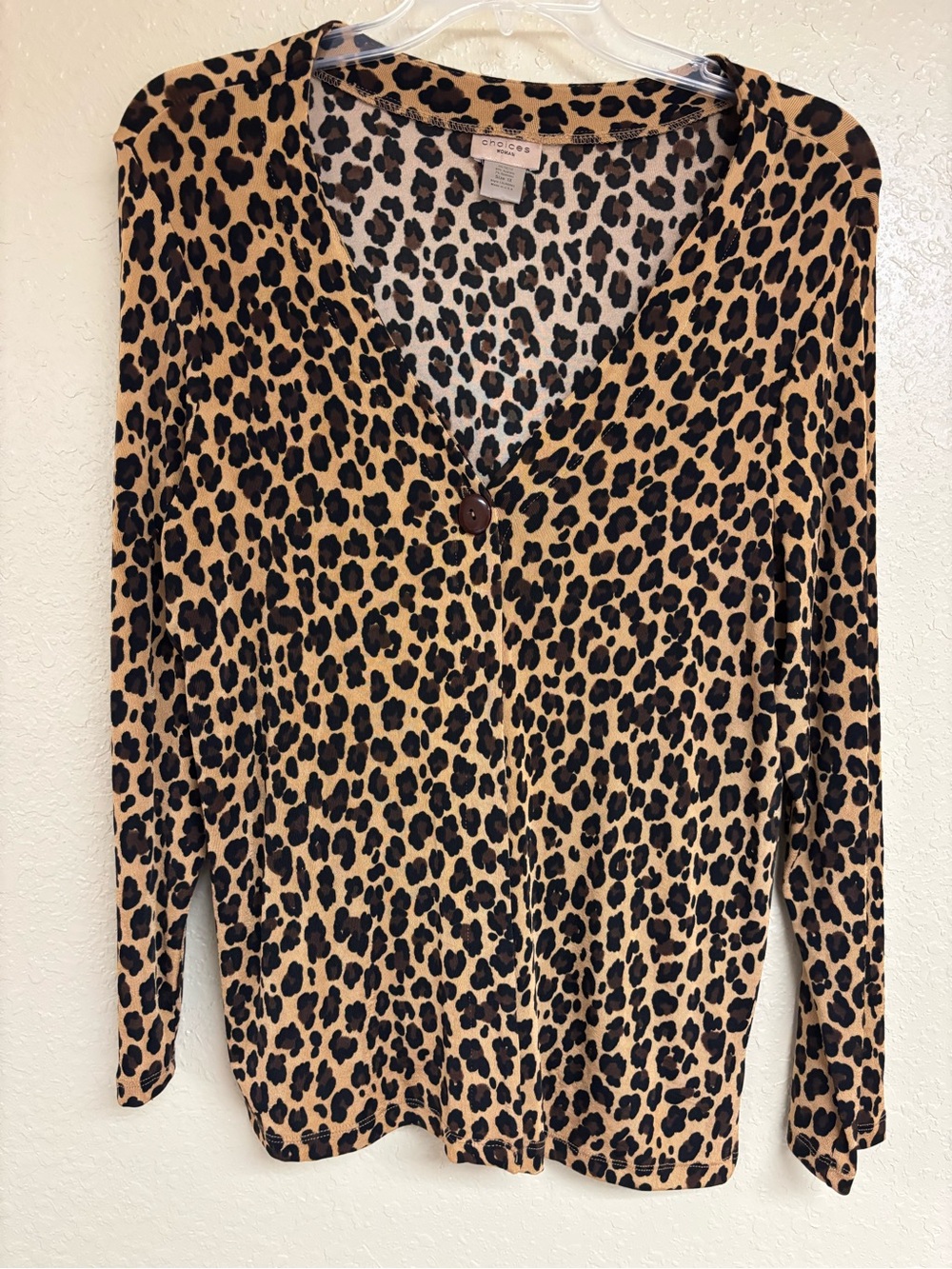 Choices Leopard Spot Blouse in Tan and Black
